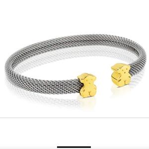 Tous Mesh Gold and Steel Bangle - NEW